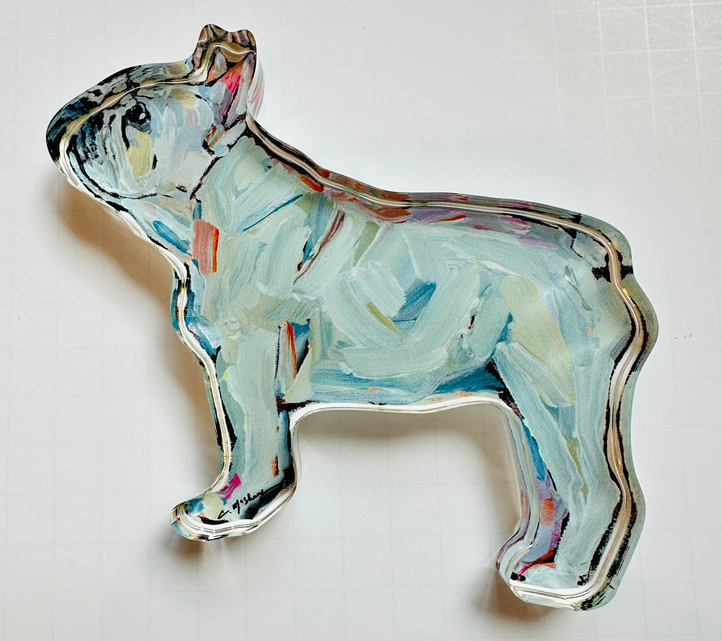 French bulldog acrylic statue