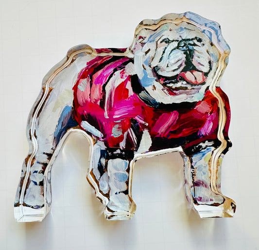 Georgia Bulldog acrylic statue 6x6