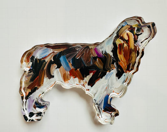 King Charles spaniel acrylic statue