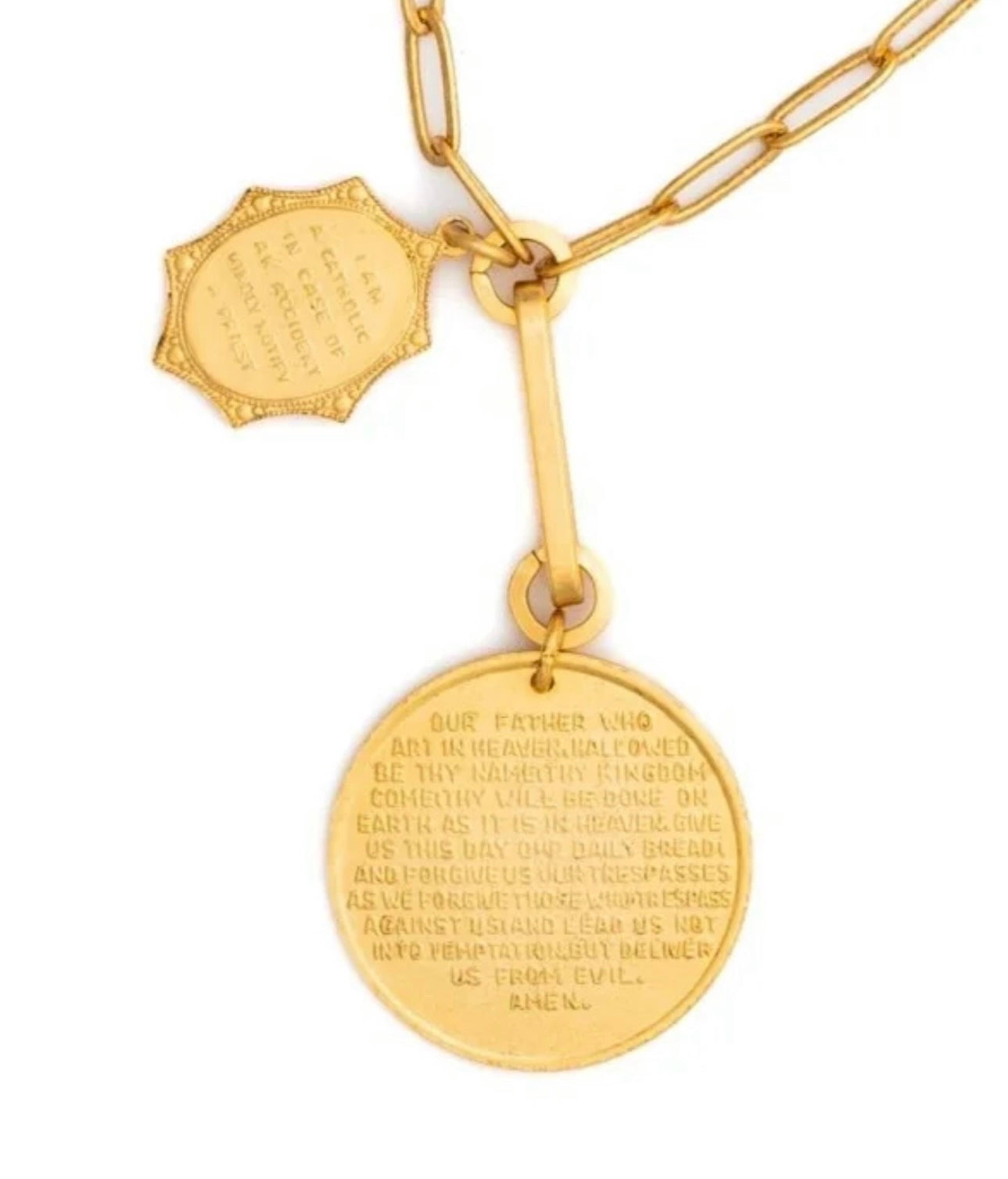 St. Christopher/Lord's Prayer  Necklace