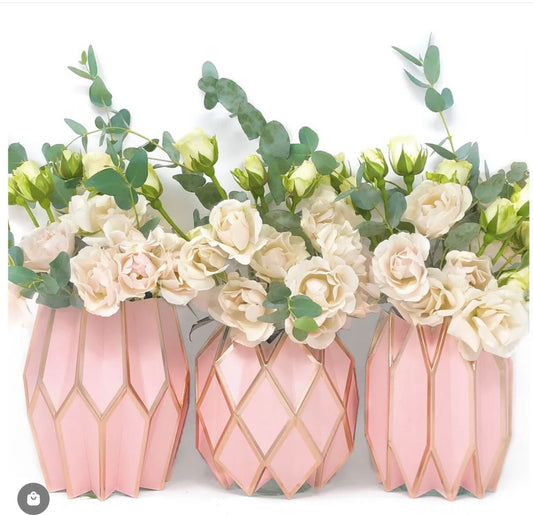 Pink Flower vase wraps