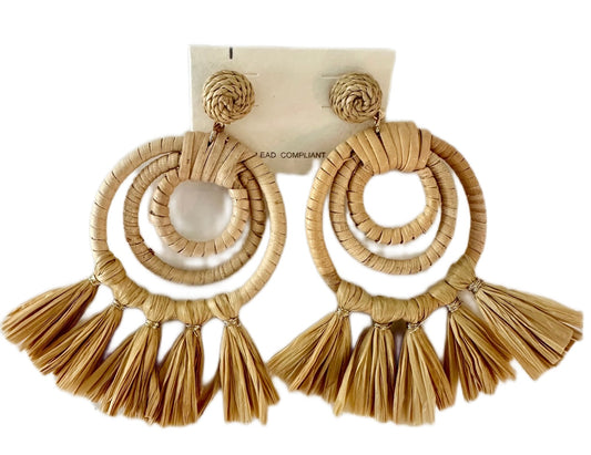 Raffia earrings