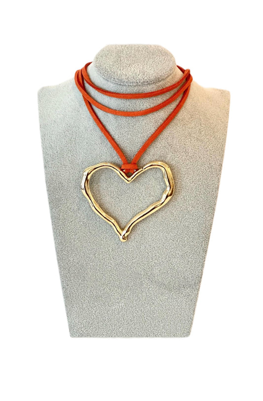 Hollow Heart Choker Necklace