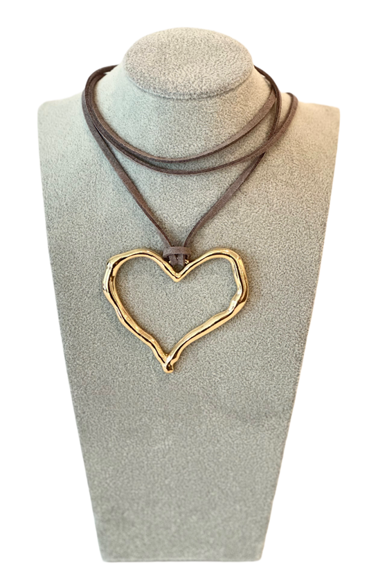 Hollow Heart Choker Necklace