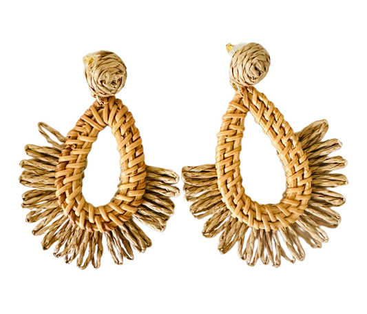 Raffia earrings